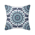 Decorative Embroidered Cushion Cover blue/white 45x45Cm(Without Filler)