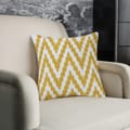 Decorative Embroidered Cushion Cover Yellow/white 45x45Cm (Without Filler)