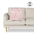 2-piece embroidered cushion cover (45x45 cm) without filler Pink