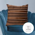 غطاء وسادة، مقاس 45 × 45 سم (18 × 18 بوصة) قطعة واحدة من أكياس الوسائد المزخرفة بدون حشو مع فن تجريدي جميل للأريكة التي تتحول إلى سرير وغرفة المعيشة والأريكة، بني قضاعة
