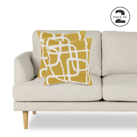 وسادة مطرزة الزخرفة المارون/الذهب 45 × 45 سم (بدون حشو)