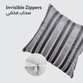 غطاء وسادة، 45 × 45 سم (18 × 18 بوصة) قطعتان من أكياس الوسائد المزخرفة بدون حشو مع فن تجريدي جميل للأريكة التي تتحول إلى سرير وغرفة المعيشة والأريكة، سماوي شاحب