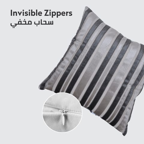 وسادة مطرزة الزخرفة المارون/الذهب 45 × 45 سم (بدون حشو)
