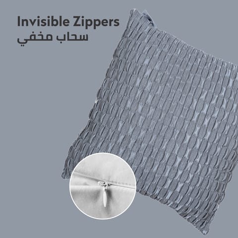وسادة مطرزة الزخرفة المارون/الذهب 45 × 45 سم (بدون حشو)