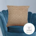 غطاء وسادة، مقاس 45 × 45 سم (18 × 18 بوصة) قطعة واحدة من أكياس الوسائد المزخرفة بدون حشو مع فن تجريدي جميل للأريكة التي تتحول إلى سرير وغرفة المعيشة والأريكة، بني فاتح
