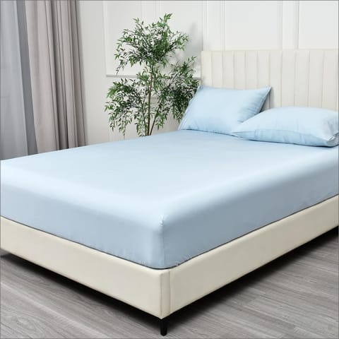طقم ملاءة جاهزة 3 قطع سوبر كينج (200×203 سم) مع غطاء وسادة، بيج