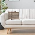 غطاء وسادة، 45 × 45 سم (18 × 18 بوصة) قطعتان من أكياس الوسائد المزخرفة بدون حشو مع فن تجريدي جميل للأريكة التي تتحول إلى سرير وغرفة المعيشة والأريكة، كاكاو
