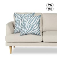 2-piece embroidered cushion cover (45x45 cm) without filler Blue