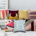 2-piece embroidered cushion cover (45x45 cm) without filler Blue