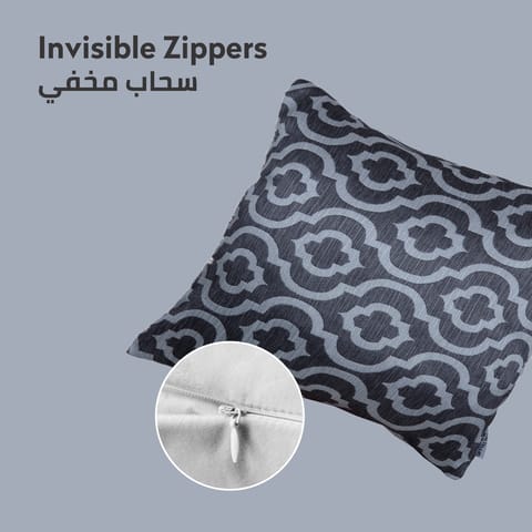 وسادة مطرزة الزخرفة المارون/الذهب 45 × 45 سم (بدون حشو)