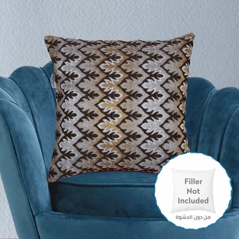 وسادة مطرزة الزخرفة المارون/الذهب 45 × 45 سم (بدون حشو)
