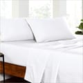 4-Pcs Cotton Bedding Fitted Sheet Set Double Size With Pillowcases Set - Soft & Silky 38cm Extra Deep Cooling Bed Sheet,White