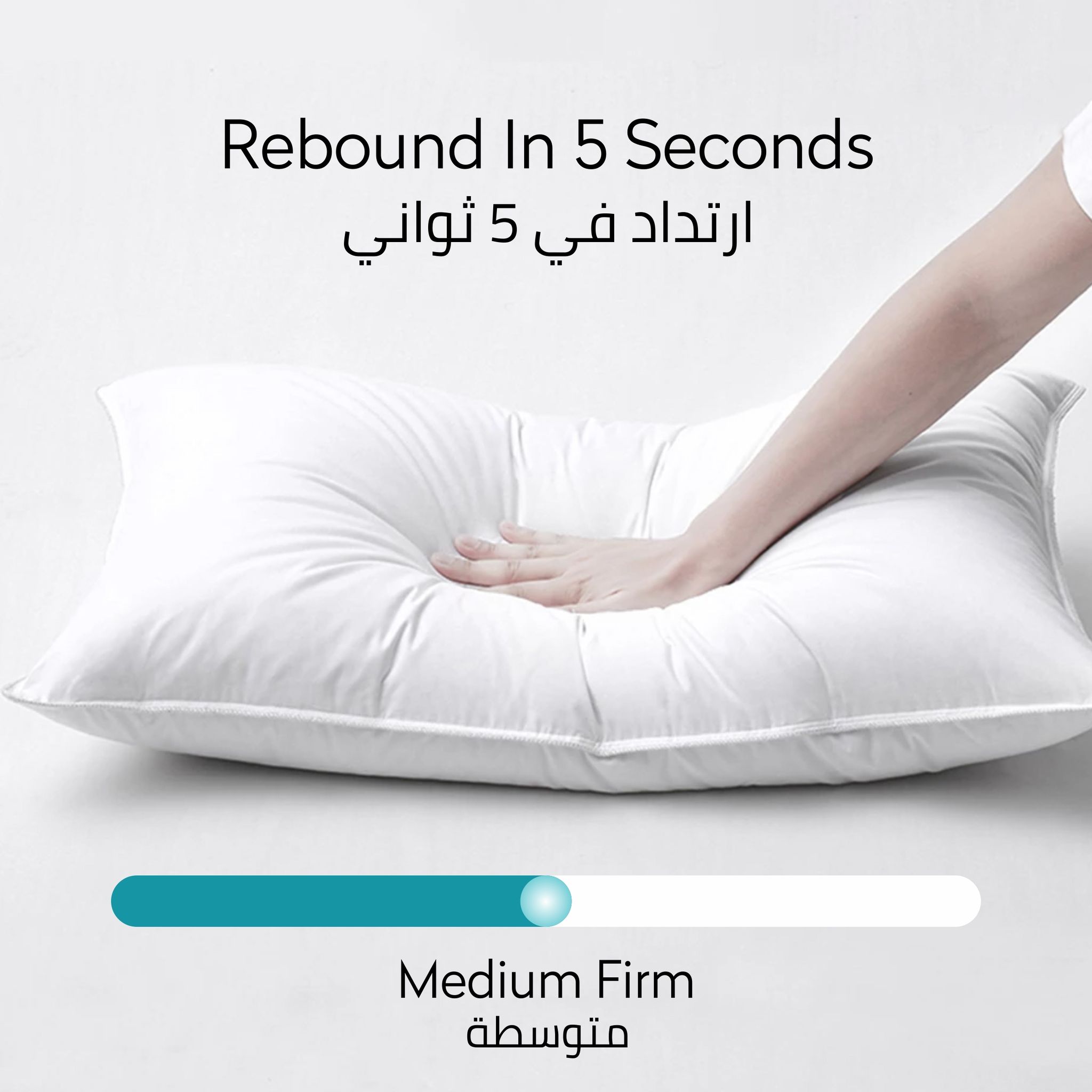 Single Hotel Cotton Pillow ,100% Cotton shell ,Double Edge Stitched , Premium Gel Fiber 1.6 Kg Filling , 50x75, Medium Loft