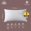 Hotel-Style Bed Pillow 1-Piece(1000 g)Luxury Down Alternative Pillow Breathable Covers With brushed Microfiber and Satin Tripes, White