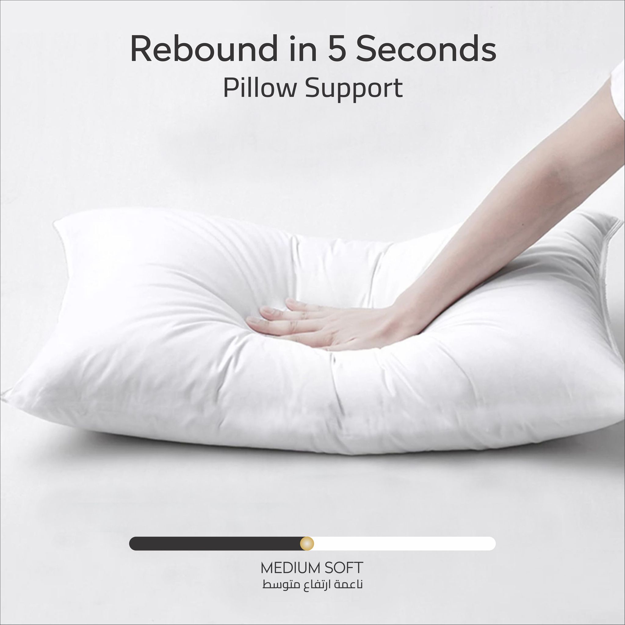 Hotel-Style Bed Pillow 1-Piece(1000 g)Luxury Down Alternative Pillow Breathable Covers With brushed Microfiber and Satin Tripes, White