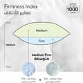 Hotel-Style Bed Pillow 1-Piece(1000 g)Luxury Down Alternative Pillow Breathable Covers With brushed Microfiber and Satin Tripes, White