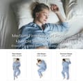 Hotel-Style Bed Pillow 1-Piece(1000 g)Luxury Down Alternative Pillow Breathable Covers With brushed Microfiber and Satin Tripes, White