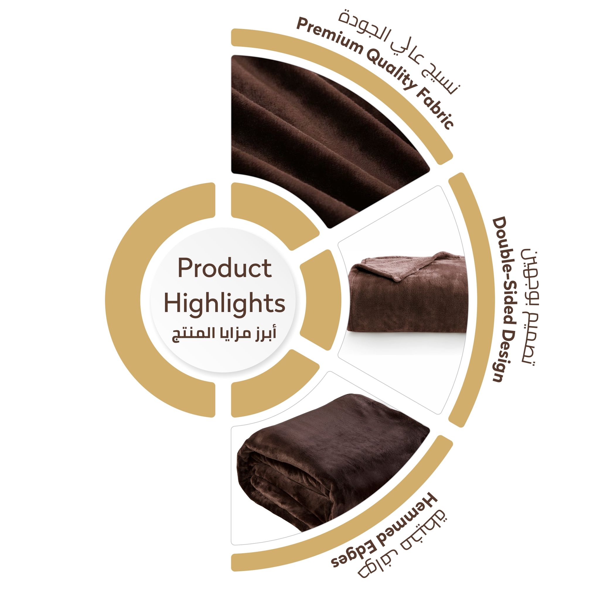 Fleece Blanket King Size(200 X 240 CM)For Bed, Sofa,Couch And Camping,Congo Brown