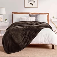 Fleece Blanket King Size(200 X 240 CM)For Bed, Sofa,Couch And Camping,Congo Brown