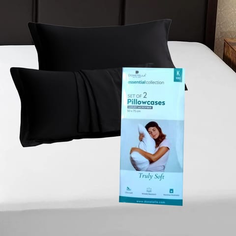 Microfiber Pillowcases 2-Pcs Soft Pillow Cover (50 x 75 CM) Without Pillow Insert,French Oak