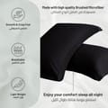 Microfiber Pillowcases 2-Pcs Soft Pillow Cover (50 x 75 CM) Without Pillow Insert,Black