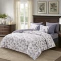 Printed Comforter Set 4-Pcs Single Size Reversible Single Bed Comforter Set With Super-Soft Down Alterntaive Filing,White