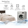 Printed Comforter Set 4-Pcs Single Size Reversible Single Bed Comforter Set With Super-Soft Down Alterntaive Filing,Cream