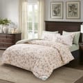 Printed Comforter Set 4-Pcs Single Size Reversible Single Bed Comforter Set With Super-Soft Down Alterntaive Filing,Cream