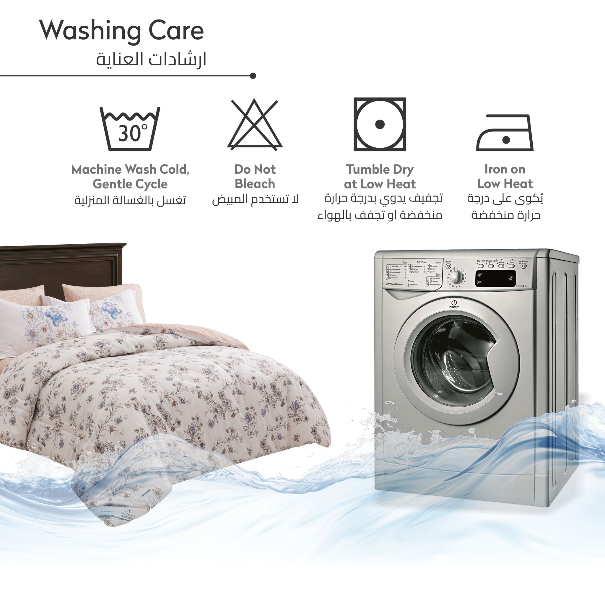 Printed Comforter Set 4-Pcs Single Size Reversible Single Bed Comforter Se With Super-Soft Down Alterntaive Filing,Fantasy